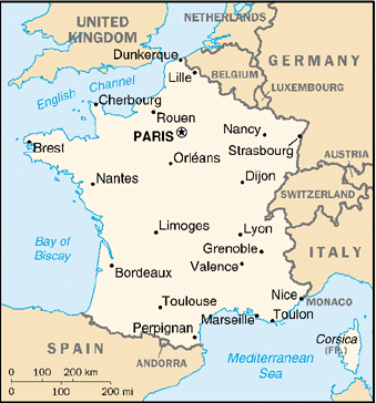 France map cia
