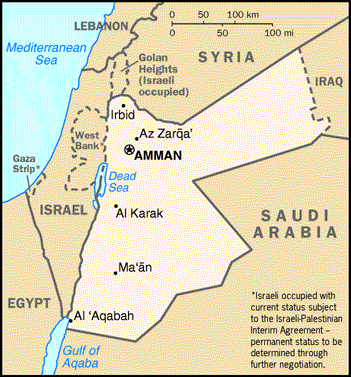 jordan geographical location