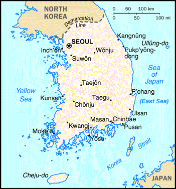 physical map of south korea. Welcome To South Korea