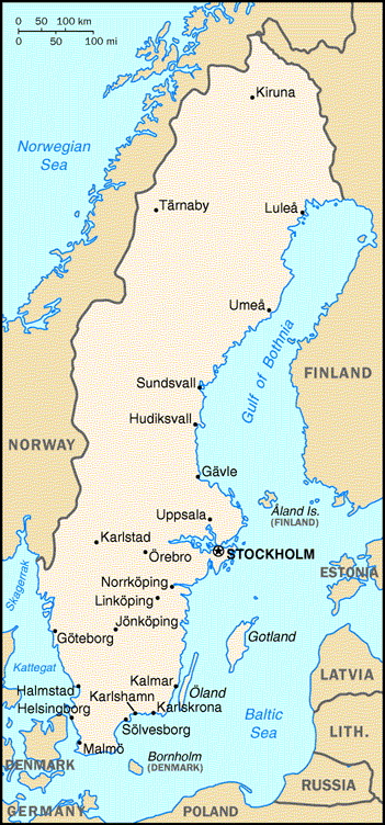 Map Of Norway And Surrounding Countries. various countries select