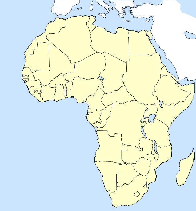 Outline map of Africa 