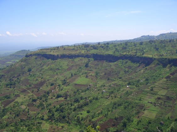 Intensive farming near Mt Elgon,Uganda