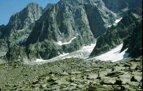 Small niche glacier